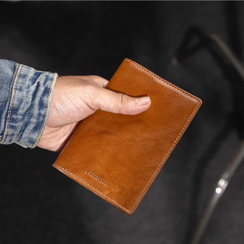 Leather Passport Holder Travel Case